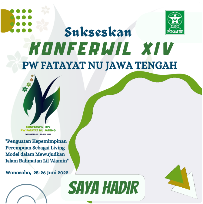 Download Twibbon Konferwil PW Fatayat NU Jateng ke-XIV Tahun 2022