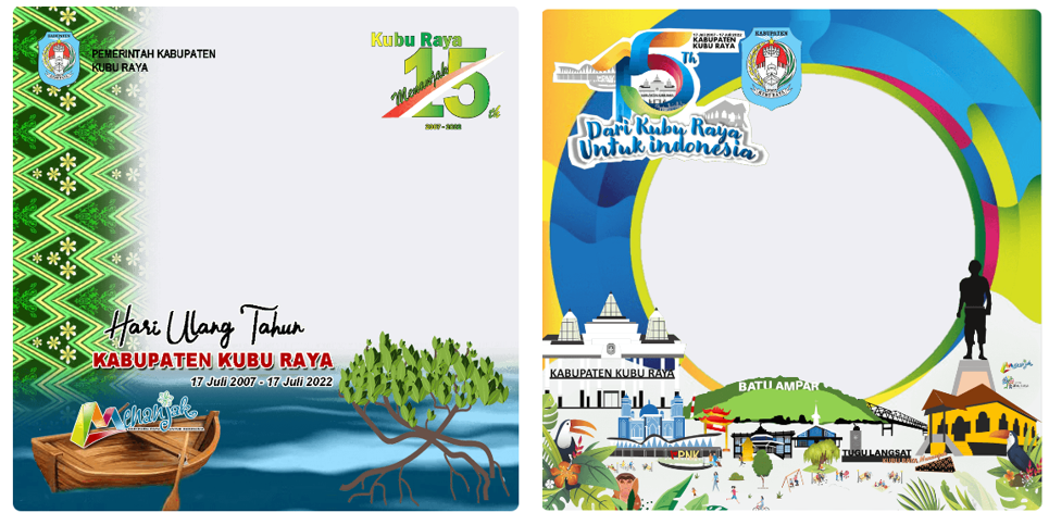 Download Twibbon HUT Kabupaten Kubu Raya ke-15 Tahun 2022