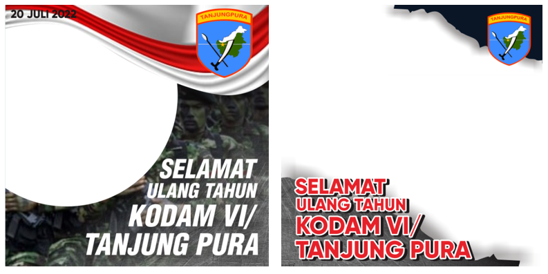 Download Twibbon HUT Kodam IV/Tanjungpura ke-37 Tahun 2022
