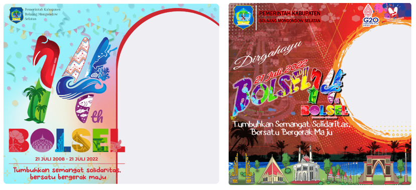 Download Twibbon HUT Kabupaten Bolsel ke-14 Tahun 2022