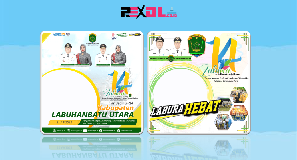 Download Twibbon HUT Kabupaten Labura ke-14 Tahun 2022