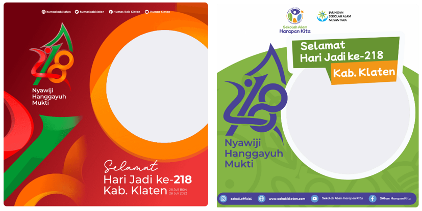 Download Twibbon HUT Kabupaten Klaten ke-218 Tahun 2022