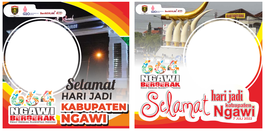 Download Twibbon HUT Kabupaten Ngawi ke-664 Tahun 2022