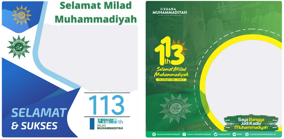 Download Twibbon Milad Muhammadiyah ke-113 Tahun 2022