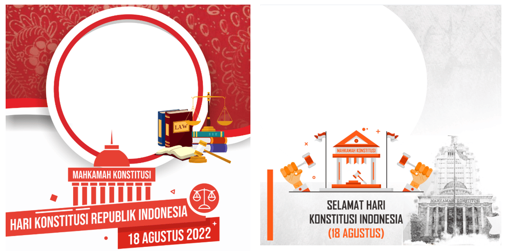 Download Twibbon Hari Konstitusi Indonesia Tahun 2022