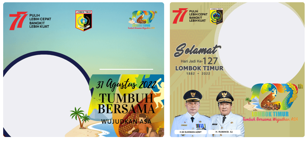 Download Twibbon HUT Kabupaten Lotim ke-127 Tahun 2022