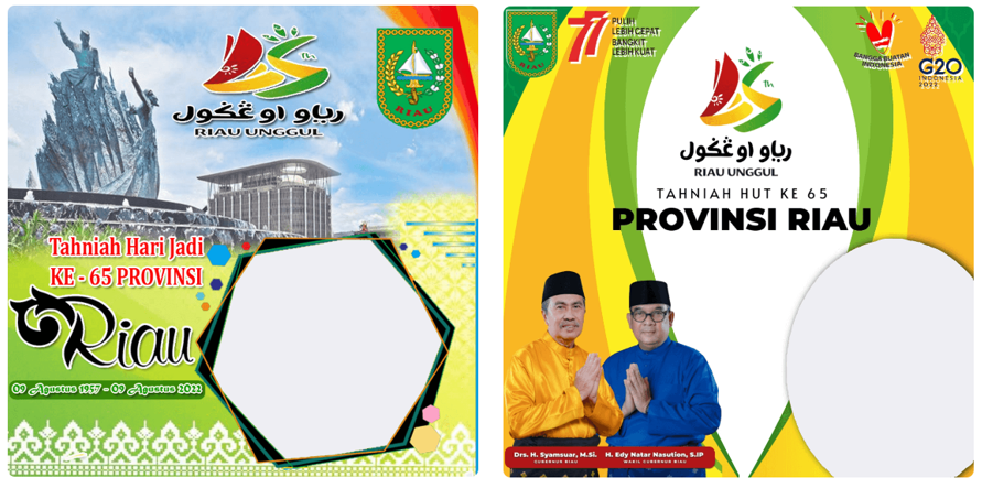 Download Twibbon HUT Provinsi Riau ke-65 Tahun 2022