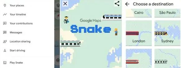 Cara Bermain Game Klasik Snake Di Google Maps