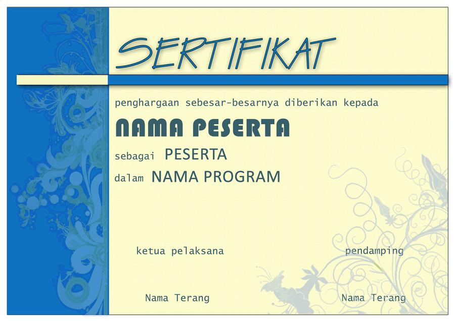 Sertifikat Template - Certificate template with happy kids - Download