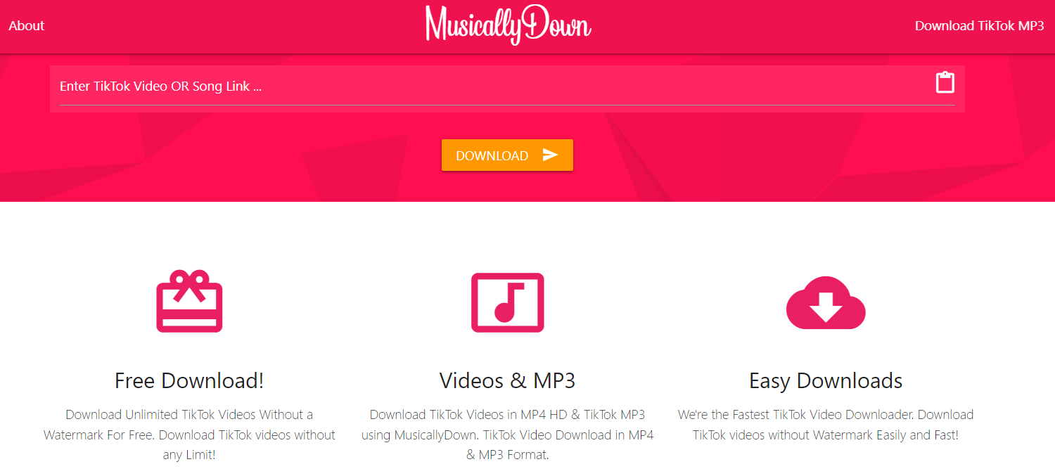 Situs Musicaldown.com download video tiktok mp3