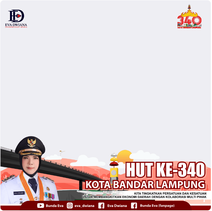 Download Twibbon HUT Kota Bandar Lampung ke-340 Tahun 2022