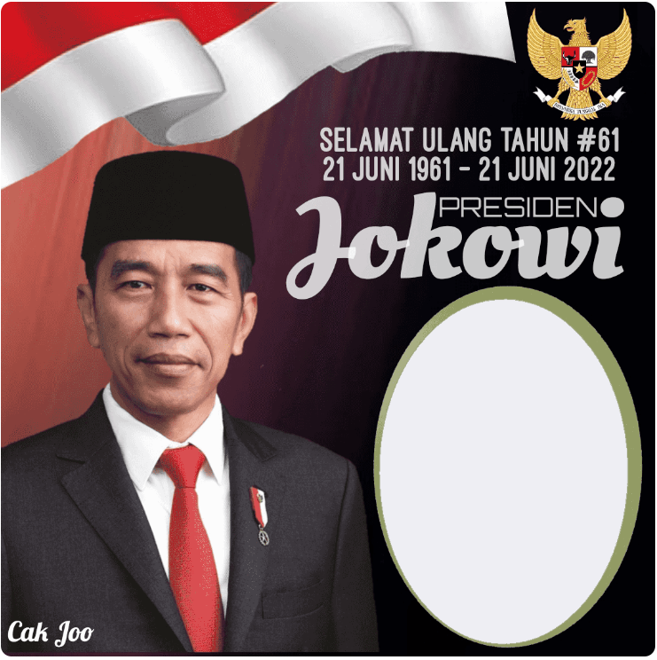 Download Twibbon HUT Presiden Jokowi ke-61 Tahun 2022