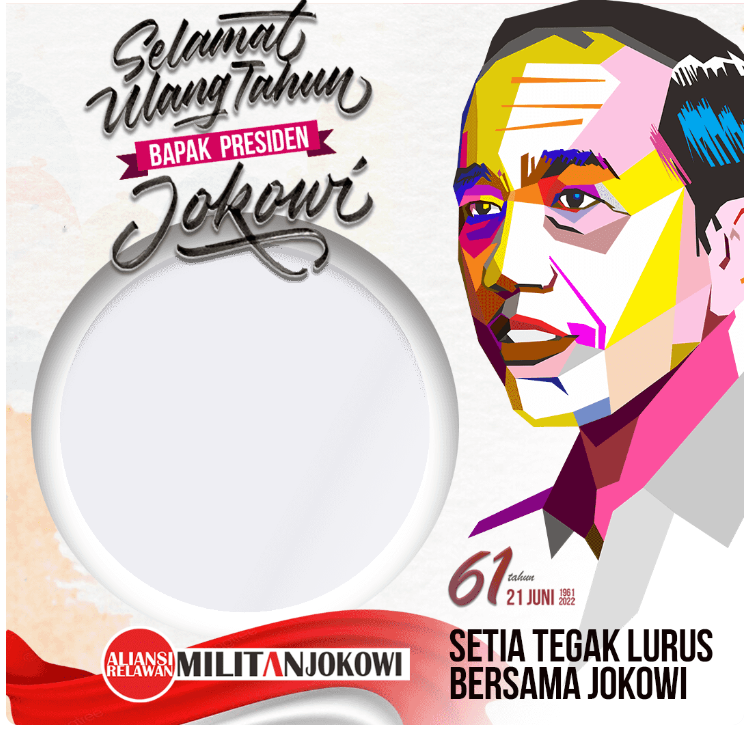 Download Twibbon HUT Presiden Jokowi ke-61 Tahun 2022