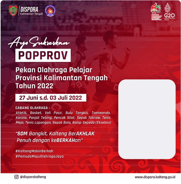 Download Twibbon Popprov Kalteng Tahun 2022
