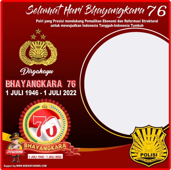 Download Twibbon HUT Bhayangkara ke-76 Tahun 2022
