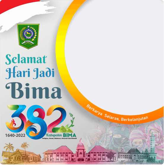 Download Twibbon HUT Kabupaten Bima ke-382 Tahun 2022